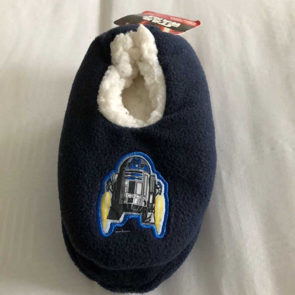 DISNEY STAR WARS BOYS FUZZY SLIPPERS
